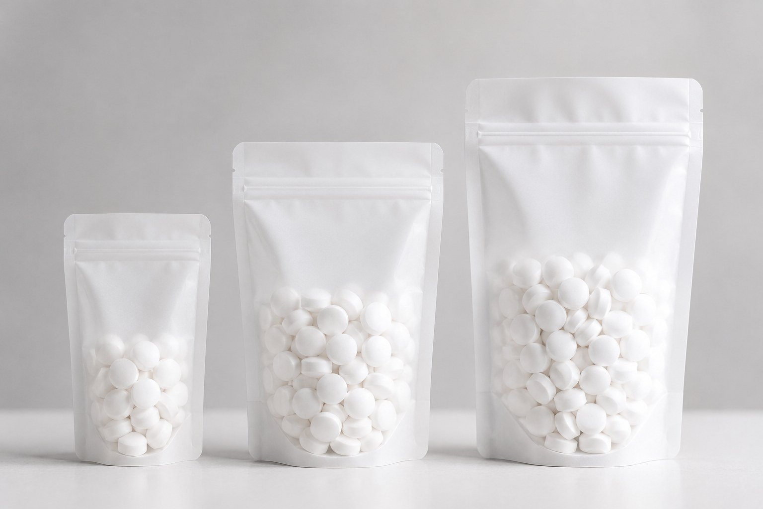 Salztabletten in Beuteln